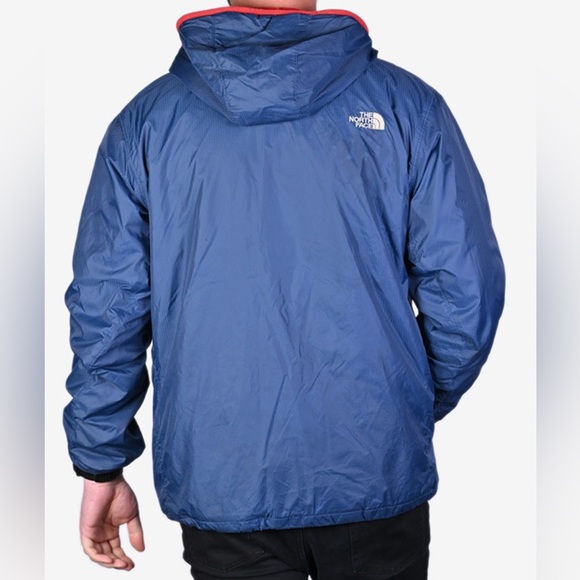 [M]The North Face Men's Navy Nylon Jacket with Red Fleece Lining Vintage - Picture 9 of 9